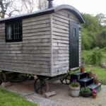 Outside Oak Shepherd's Hut